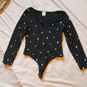 Black daisy bodysuit PINK